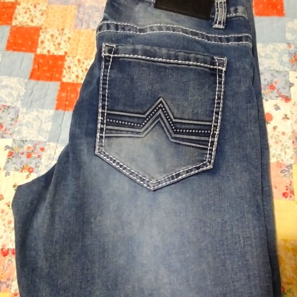 True Luck 34x30 blue jeans